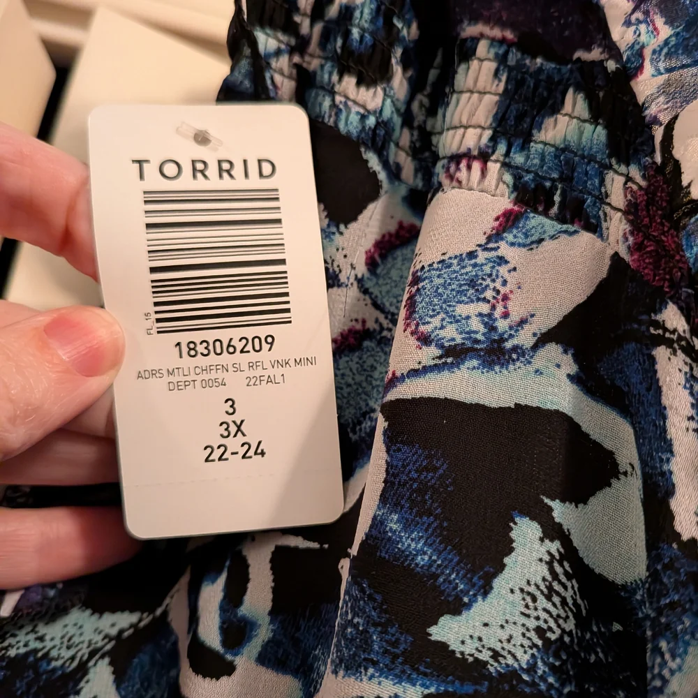 Torrid Blue and Purple Chiffon Dress - Picture 3 of 4